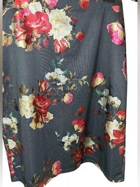 NYCC Vintage Floral Stretch Pencil Skirt 1XL